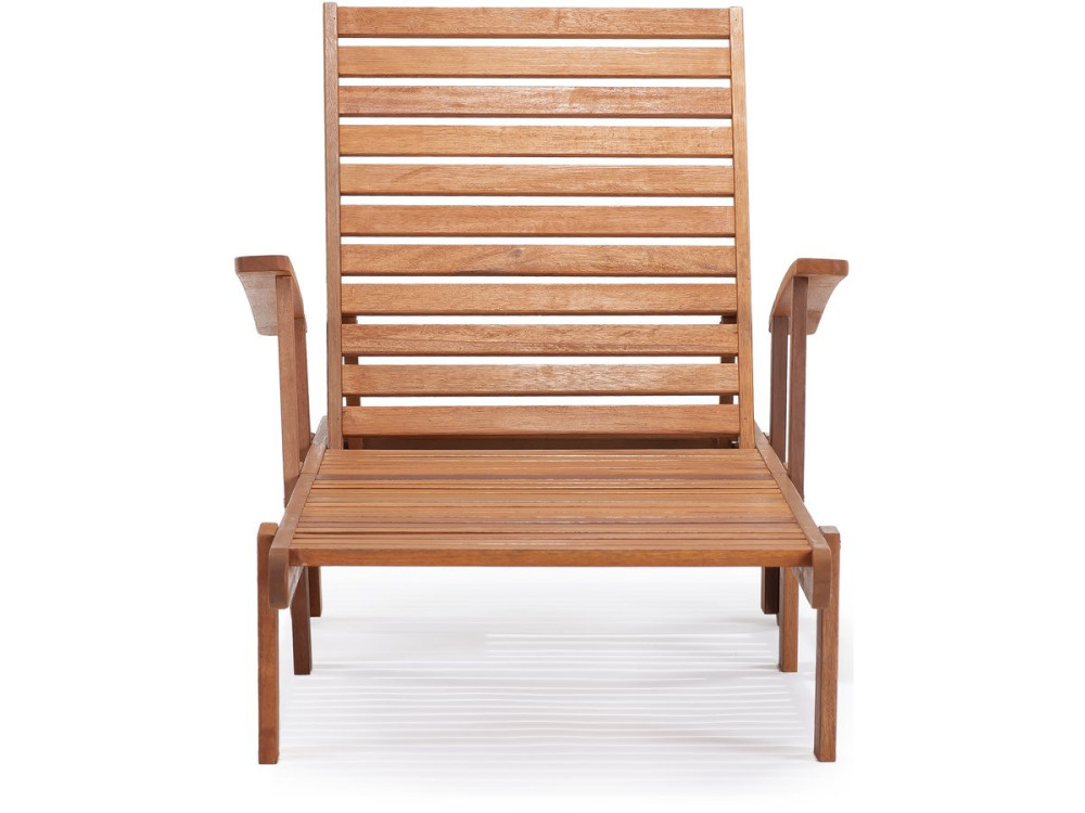 Lettino pieghevole in legno esotico "TOKYO"  - Acero - Marrone chiaro