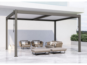 Pergola bioclimatica "Windsor" - 3 x 4 m - Taupe 2