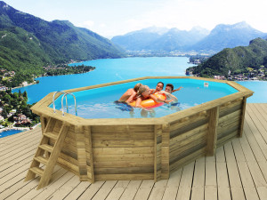 Piscina in legno "Miami" - 4,86 x 3,36 x 1,20 m 2