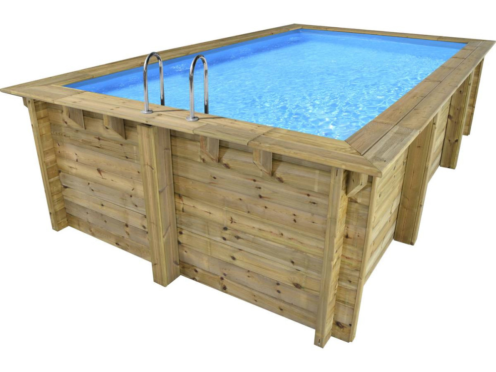 Piscina rettangolare in legno "Aruba 140" - 5,00 x 3,00 x 1,38 m