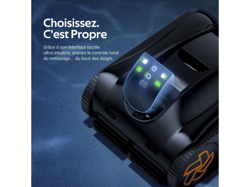 Pulitore elettrico a batteria per piscine - fondo a parete e linea d'acqua - K25