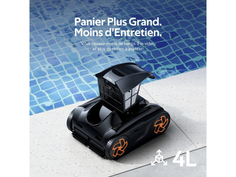 Pulitore elettrico a batteria per piscine - fondo a parete e linea d'acqua - K25