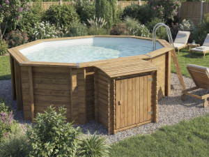 Box filtro per piscina "Keny" in legno trattato - 120 x 95 x 126 cm 2