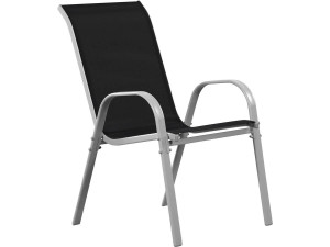 Sedia da giardino textilene "Cordoba" -Phoenix - Nero -Set di 4 2