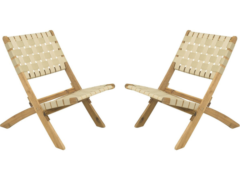 Set di 2 sedie da giardino in legno Hanoi - Beige