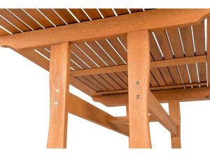 Tavolo da giardino "Osaka" - 180 x 90 - Legno naturale 2
