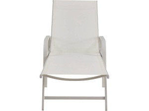 Set di 2 lettini prendisole in metallo "Farniente" - Bianco 2