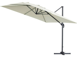 Ombrellone da giardino a sospensione "Sun 3 " - Quadrato - 3 x 3 - Ecru - Base inclusa 2