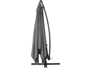 Ombrellone da giardino sospeso Alu "Ilios 3" - Quadrato - 3 x 3 m - grigio - Base inclusa 2