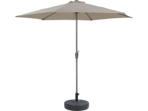 Ombrellone da giardino dritto Alu "Sol" - Rotondo - Ø 3m - Ecru - con zavorra