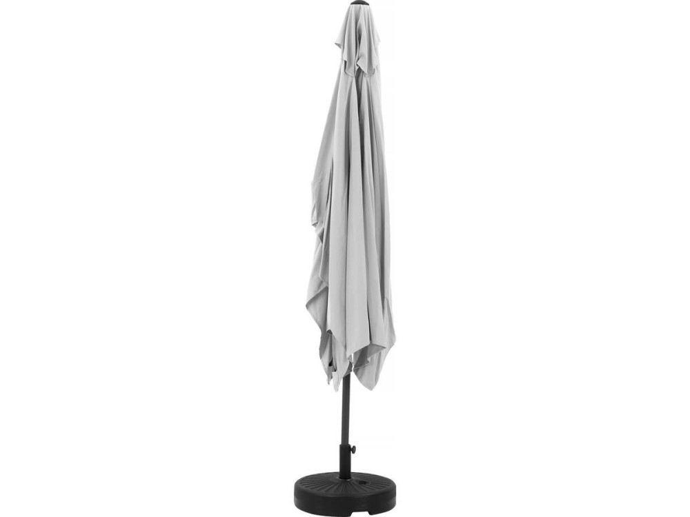 Ombrellone da giardino "Sol 2" - Rettangolo - 2 x 3 m - Grigio + base per ombrellone inclusa
