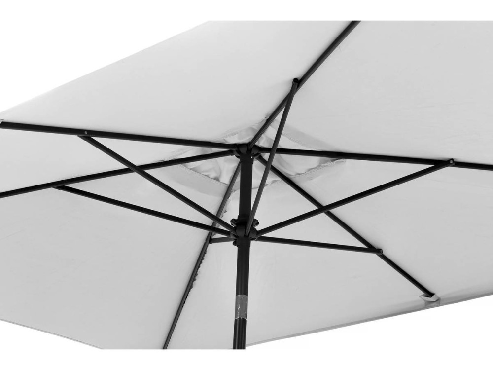 Ombrellone da giardino "Sol 2" - Rettangolo - 2 x 3 m - Grigio + base per ombrellone inclusa