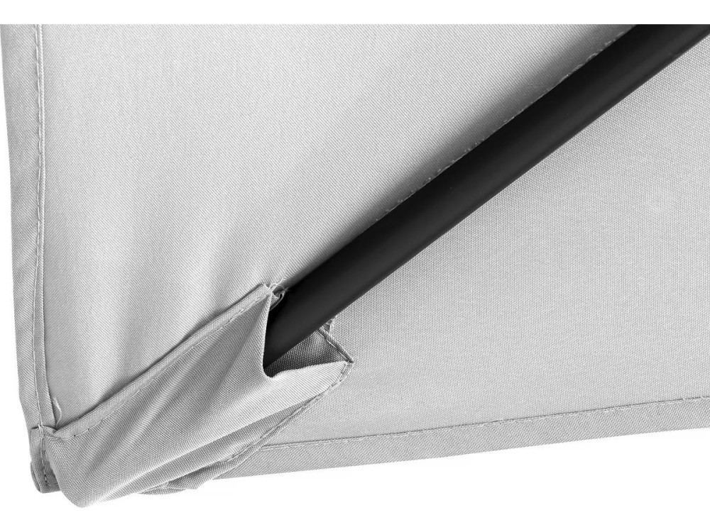 Ombrellone da giardino "Sol 2" - Rettangolo - 2 x 3 m - Grigio + base per ombrellone inclusa