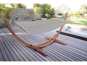 Amaca in legno con tela di cotone "Dallas" - 3 m - Grigio 2