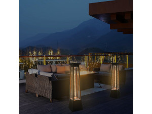 Riscaldatore elettrico radiante in fibra di carbonio "Volcano" - 2000W - Nero 2