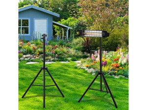 Treppiede per radiatore elettrico - 1,1-1,8 m - Nero 2