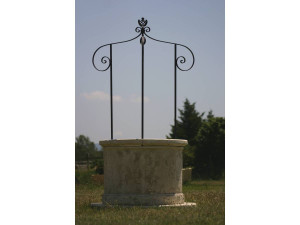 Pozzo da giardino - diametro 120 x 210 cm - Altezza del corpo in pietra: 78 cm - Diametro interno 77 cm 2