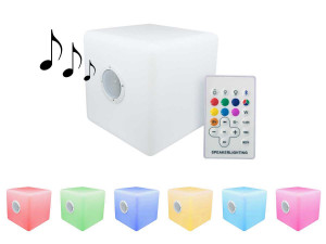 Illuminazione da giardino CUBA 1 - Cubo altoparlante LED - 40 x 40 cm