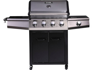 Barbecue a gas "Bingo 5" - 5 piastre di cui 1 laterale - 15.2kW + Fodera di protezione -Nero 2