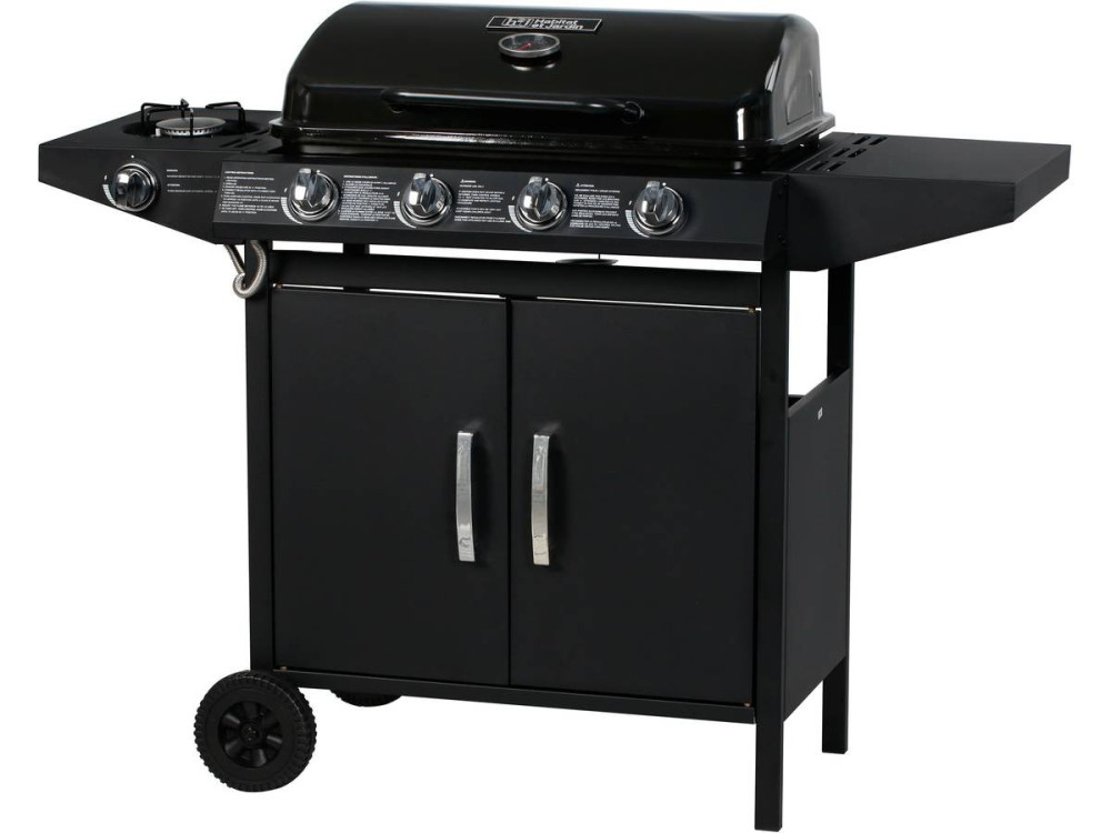 Barbecue gas "Festa 5" - 5 fuochi di cui 1 laterale - 12,9 Kw- Nero