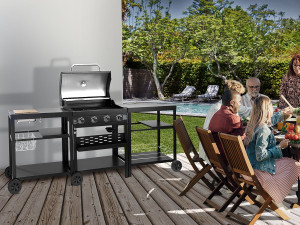 Barbecue a gas da cucina da esterno - 12 kW - 4 fuochi - Nero 2
