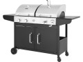 Barbecue "Western" a gas e carbonella 2 in 1 - Nero