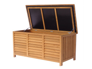 Cassapanca da giardino in legno "Macao" - 130 x 64 x 60 cm - Marrone 2