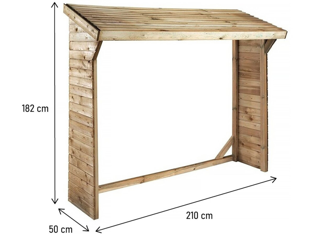 Cabina di legno - 1,05 m² - 2,10 x 0,50 x 1,8 m - 2 steri