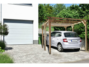 Tettoia per auto in legno "Sunny" da 3 x 5 m 2