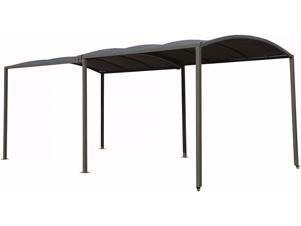 Tettoia in metallo estensibile "Mathis" - 303/566 x 295 x 240 cm - Antracite