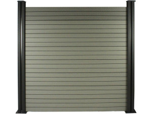 Kit recinzione composita 1,6 x 1,2 m - Kit di fissaggio gratuito - Grigio