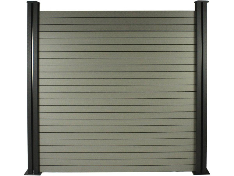 Kit recinzione composita 1,6 x 1,2 m - Kit di fissaggio gratuito - Grigio