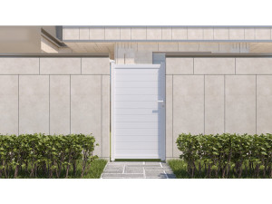 Cancello in alluminio "Eric" - 101,2 x 180,9 cm - Bianco 2
