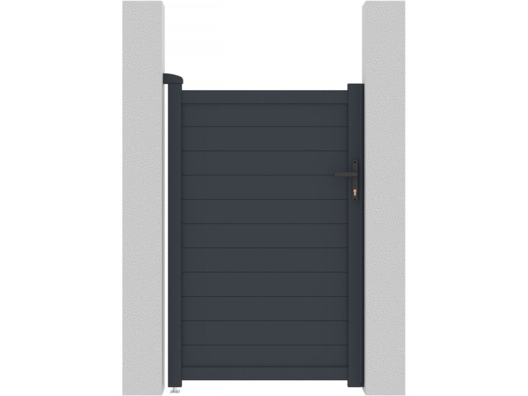 Cancello in alluminio "Marc" - 101,2 x 155,9 cm - Grigio