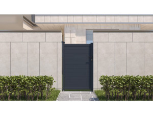 Cancello in alluminio "Marc" - 101,2 x 155,9 cm - Grigio 2