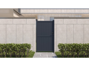 Cancello in alluminio "Maurice" - 101,2 x 180,9 cm - Grigio 2