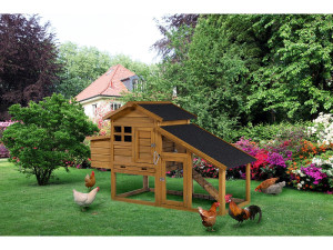 Pollaio "Clochette" con nido in legno - Marrone 2
