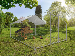Recinto per polli 12 m² Rete metallica 4 x 3 x 2 M in acciaio zincato 2