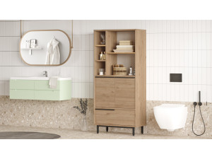 Armadio in legno "Calvin" - 74 x 35 x 161 cm - Marrone 2