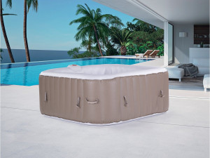 SPA GONFIABILE MONAC IN PVC - 6 POSTI- TORTORA/CREMA 2