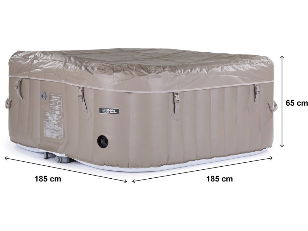 SPA GONFIABILE MONAC IN PVC - 6 POSTI- TORTORA/CREMA