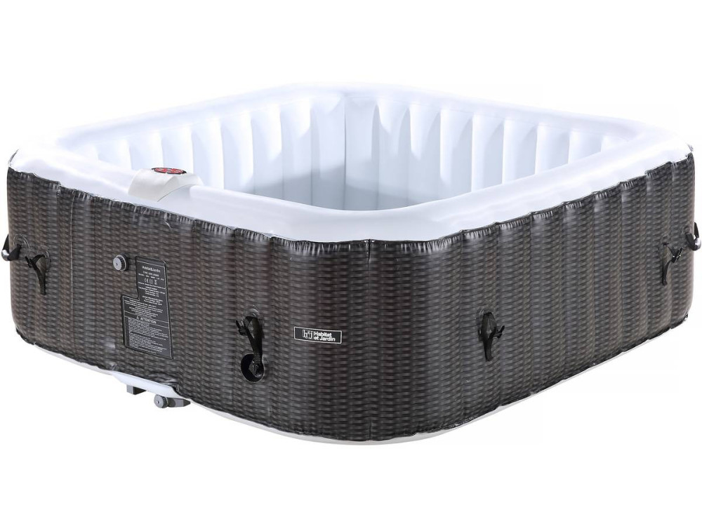 Spa Gonflabile Nice in PVC - 6 posti - Marrone/Crema