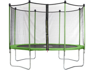 Trampolino tappeto elastico YOOPI -  Ø 4.25 m -  con rete + scala + telo + kit di ancoraggio 2