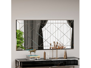 Specchio in legno "Pauli" - 120 x 60 cm - Bianco 2