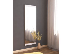 Specchio in legno "Azus" - 40 x 120 cm - Bianco 2