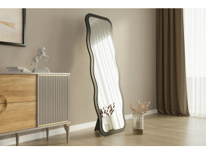 Specchio in legno "Aror" 50 x 2,2 x 160 cm - Nero 2