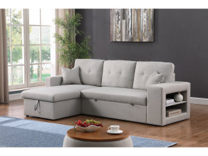 Divano letto angolare/reversibile "Axel" - 3 posti - Grigio chiaro 2