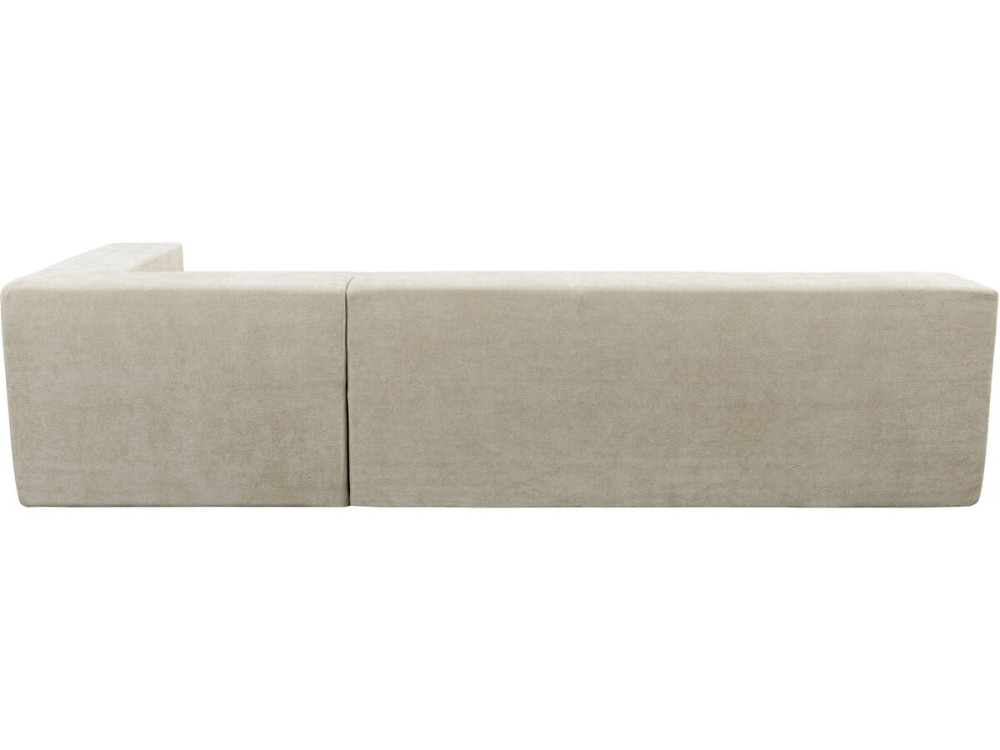 Divano angolare in tessuto testurizzato "Tessaro" - 4 posti - Beige