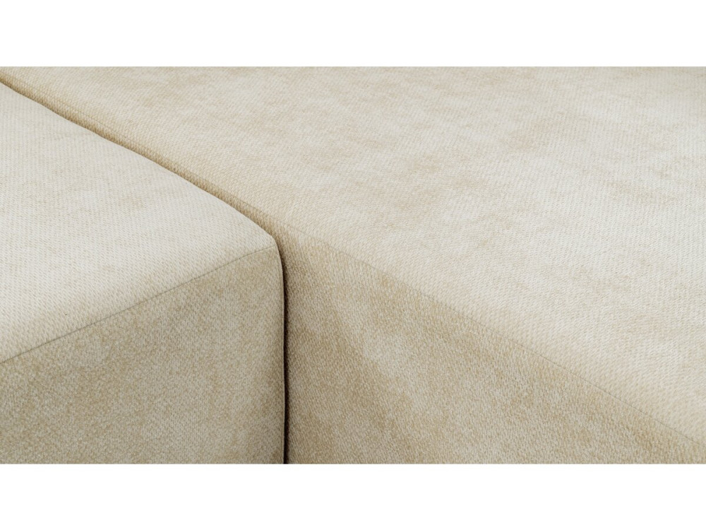 Divano angolare in tessuto testurizzato "Tessaro" - 4 posti - Beige