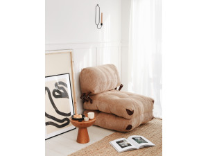 Poltrona-letto in tessuto "Fold" - 80 x 60 x 70 cm - Marrone 2